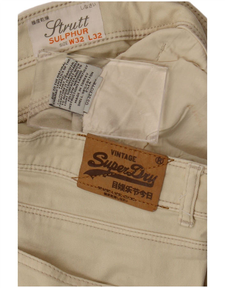 Blugi slim pentru femei Superdry W32 L25 bumbac bej