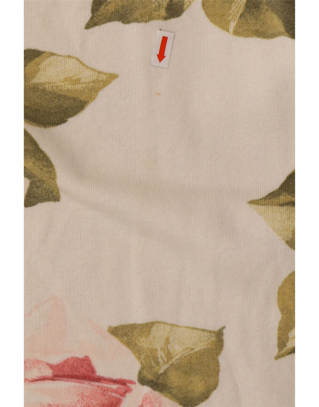 VINTAGE Top pentru femei cu mânecă lungă UK 16 mare bumbac floral alb