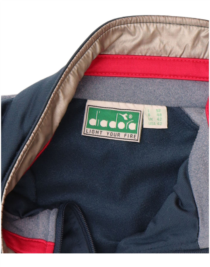 Jachetă de trening pentru bărbați DIADORA UK 42, mare, albastru bleumarin