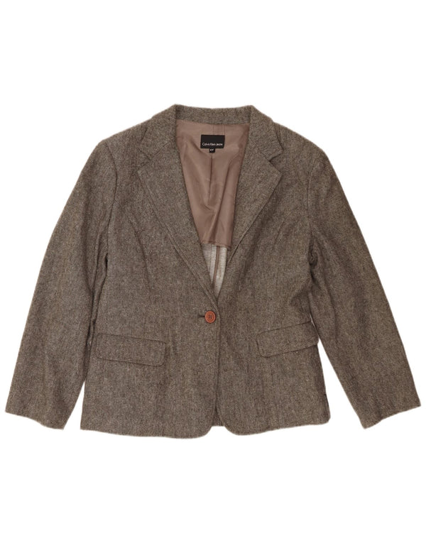 Jachetă Blazer pentru femei Calvin Klein Jeans 1 Button UK 20 2XL Gri