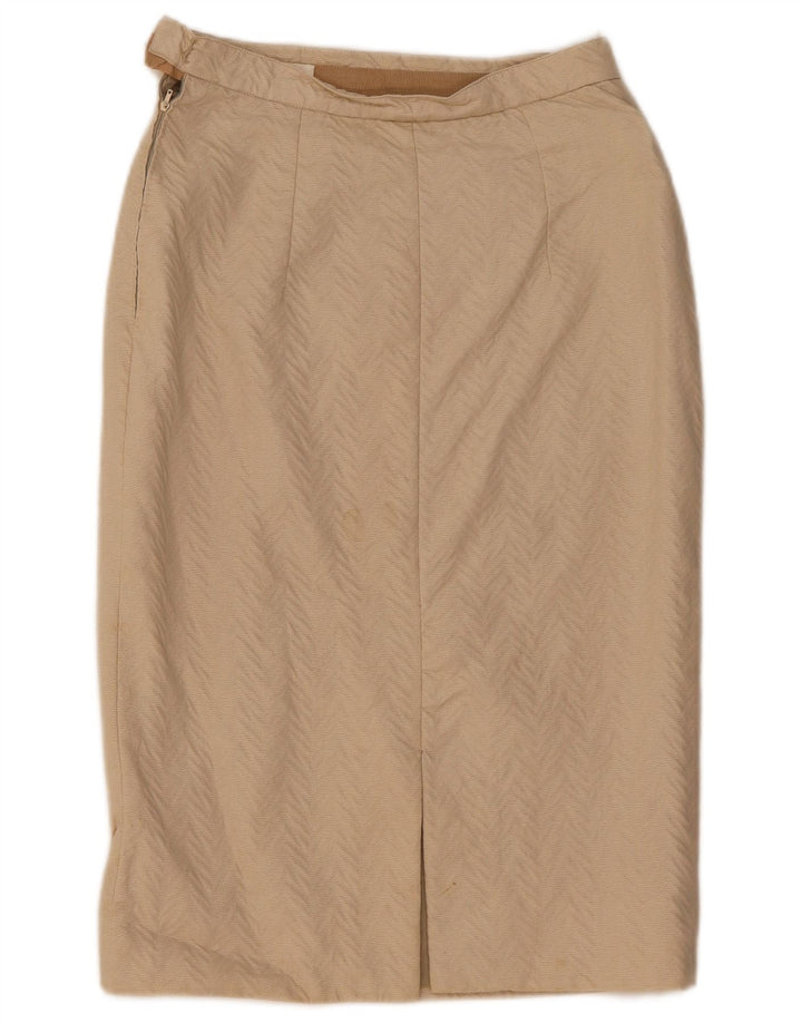 Fusta Dreaptă Femei VINTAGE W27 Mic Bej Chevron