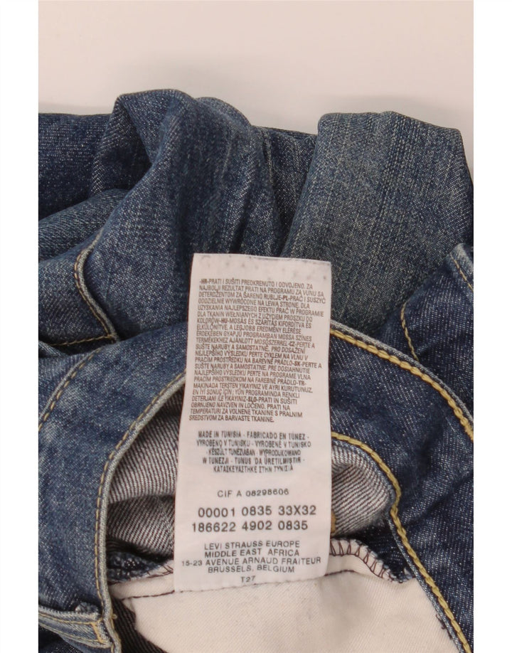Blugi drepti pentru bărbați Levi's W33 L32 Bumbac albastru