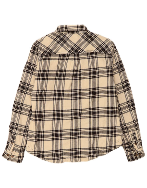 Cămașă de flanel Lumberjack Carhartt pentru femei UK 6 XS, bumbac check bej