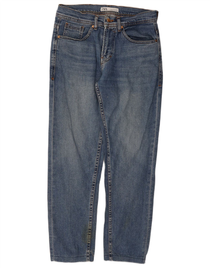 Blugi slim pentru bărbați Zara EU 38 Mici L30 L28 Albastru