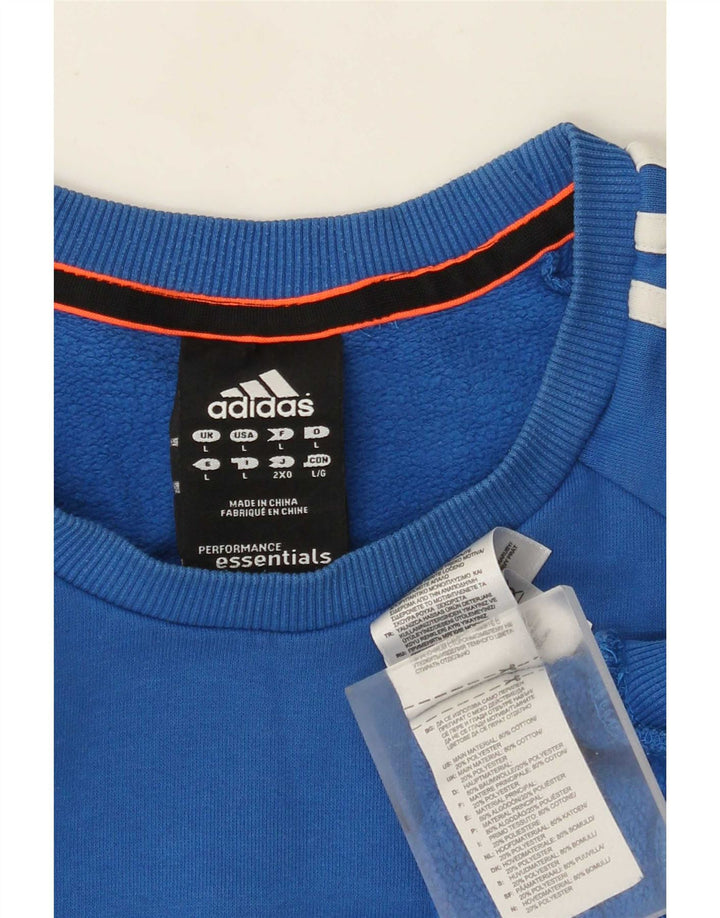 Hanorac pentru bărbați Adidas Jumper mare, albastru, bumbac