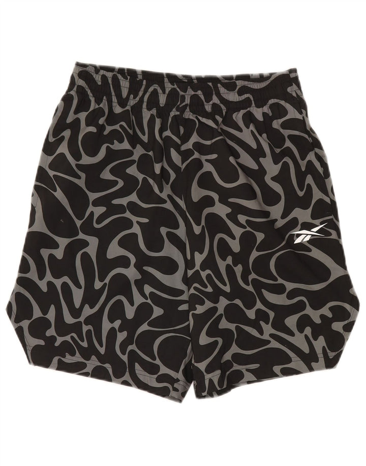 Pantaloni scurți sport pentru bărbați Reebok XS poliester camuflaj negru