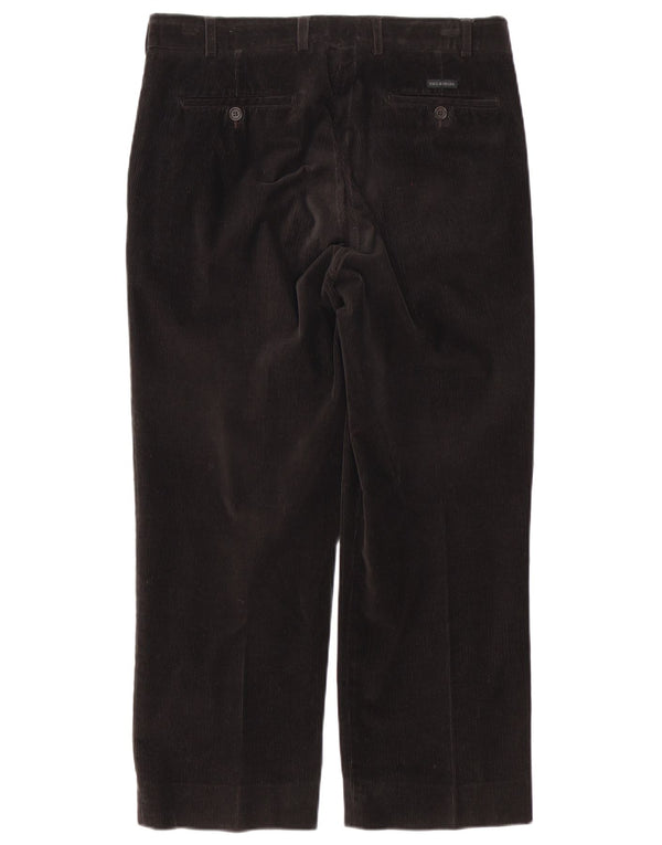 Paul & Shark Pantaloni pentru bărbați din velur elastic IT 50 Large W34 L27 Negru