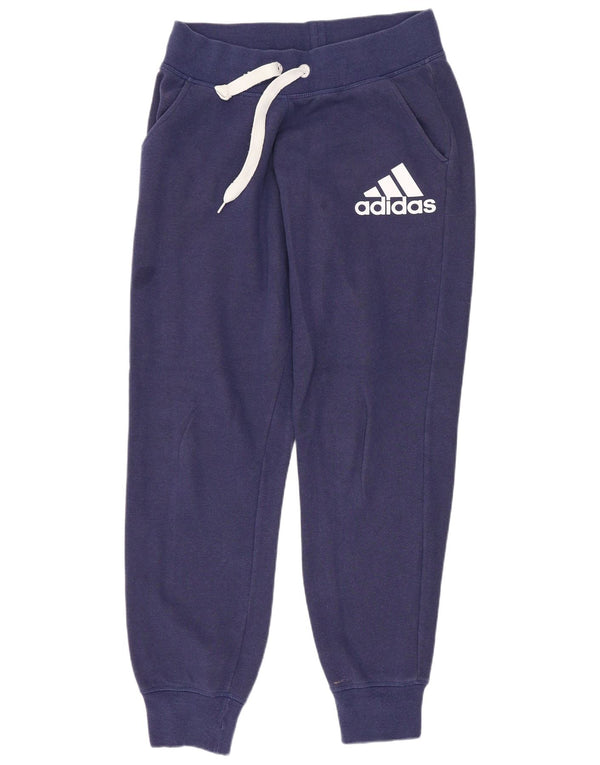 Pantaloni de trening cu grafic pentru femei Adidas Pantaloni de jogging UK 8/10 Small Bleumarin