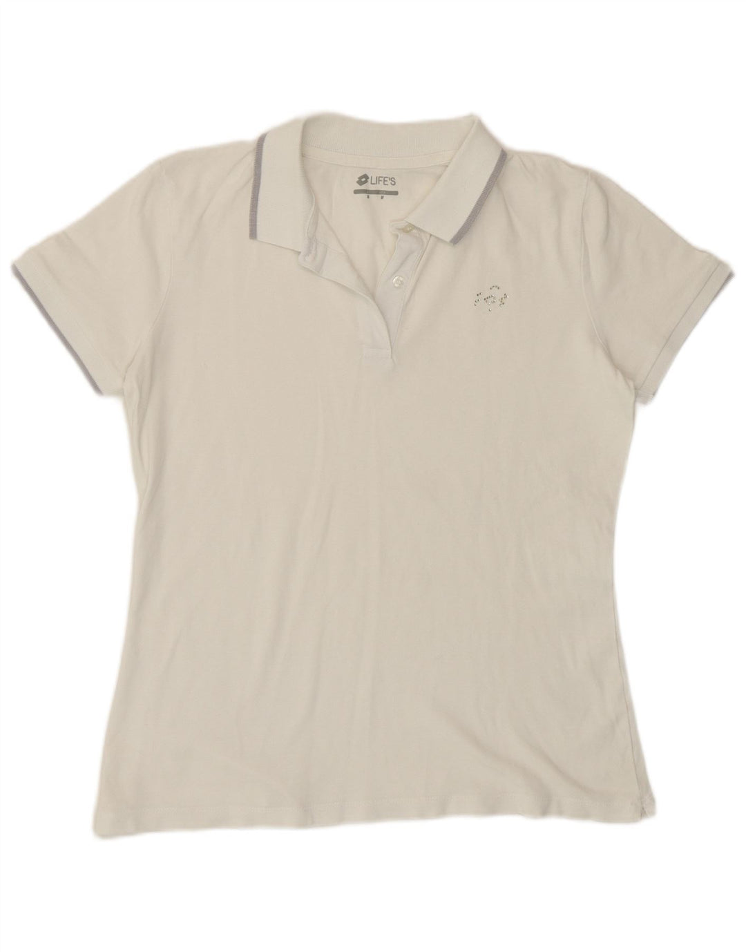 Tricou polo pentru femei Lotto UK 14 Medium White