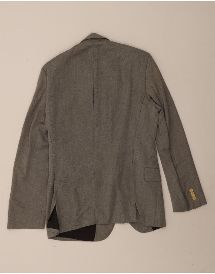 Blazer pentru bărbați Hugo Boss, cu 2 nasturi, EU 46, lână virgină, gri mică