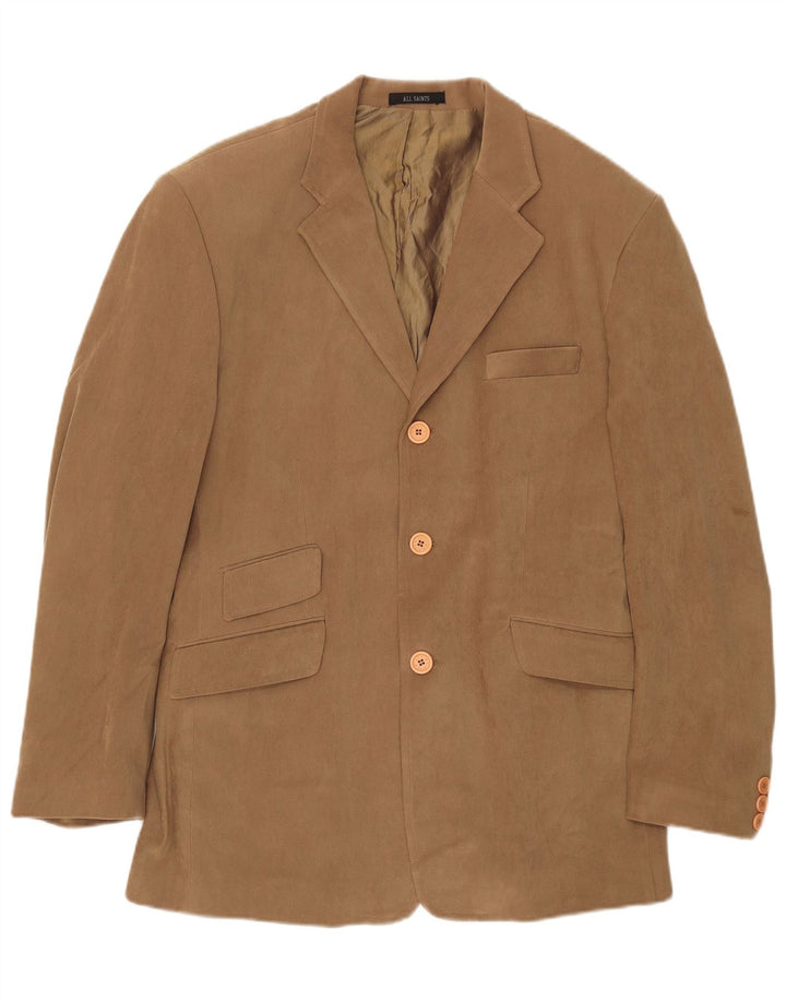 Jachetă cu 3 nasturi pentru bărbați All Saints UK 42 XL poliester bej