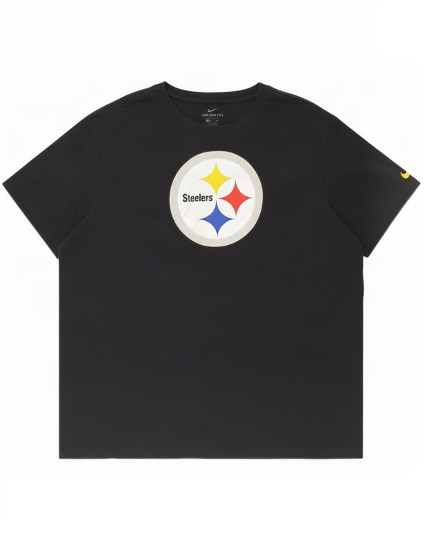 Tricou grafic Nike Pittsburgh Steelers pentru bărbați, 2XL, bumbac negru
