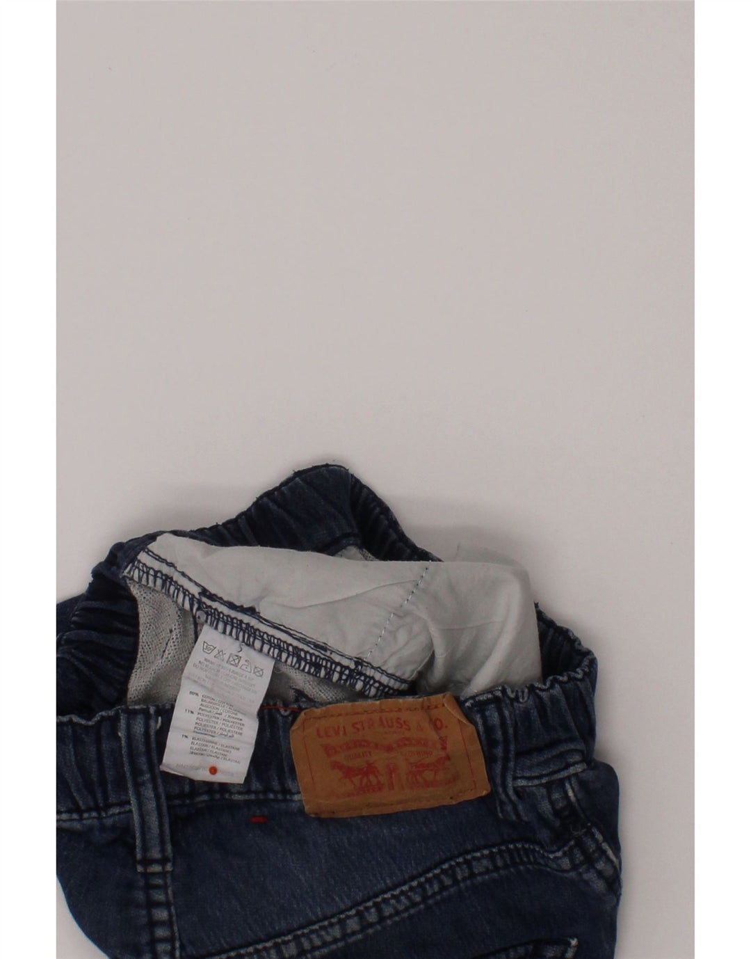Pantaloni Scurt Denim Fete LEVI'S 4-5 Ani W22 Bumbac Albastru