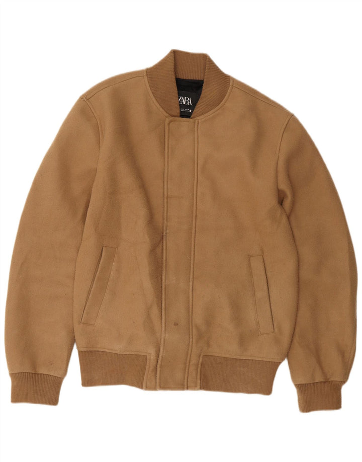 Bomber pentru bărbați Zara UK 38 Poliester maro mediu