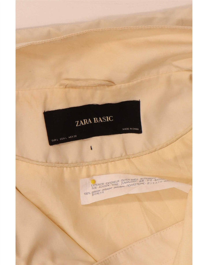 Jachetă bomber cu glugă pentru femei Zara UK 14 mare, bej, poliester