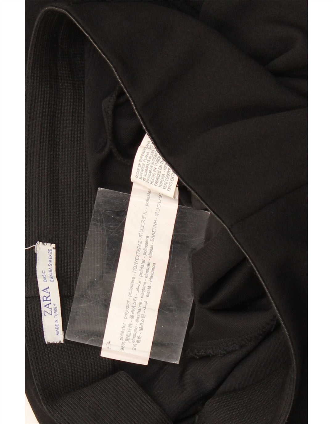 Pantaloni capri cu picioare largi ZARA pentru femei Mici W26 L20 Poliester negru