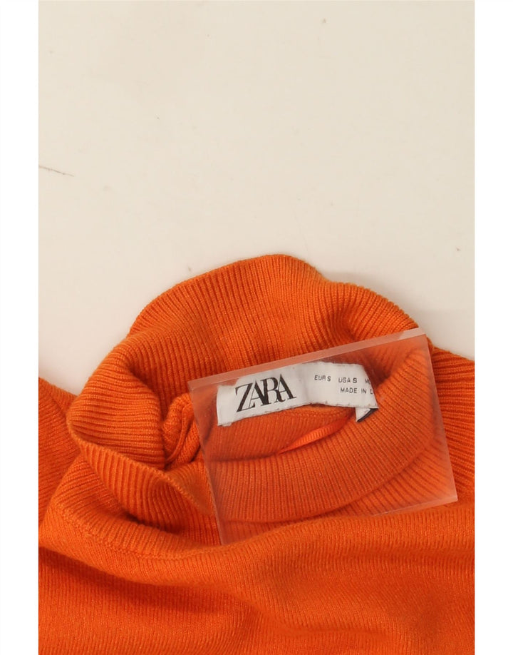 Rochie Pulover pentru Damă Zara UK 8 Mic Portocaliu