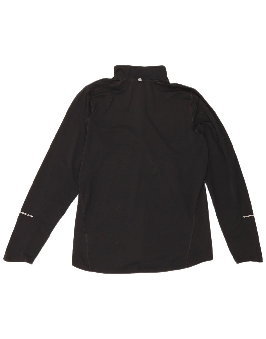 Top de trening pentru bărbați Dri Fit, cu fermoar și gât, din poliester negru mediu