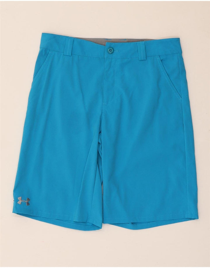 Pantaloni scurți chino Under Armour pentru băieți 11-12 ani mari W30 poliester albastru