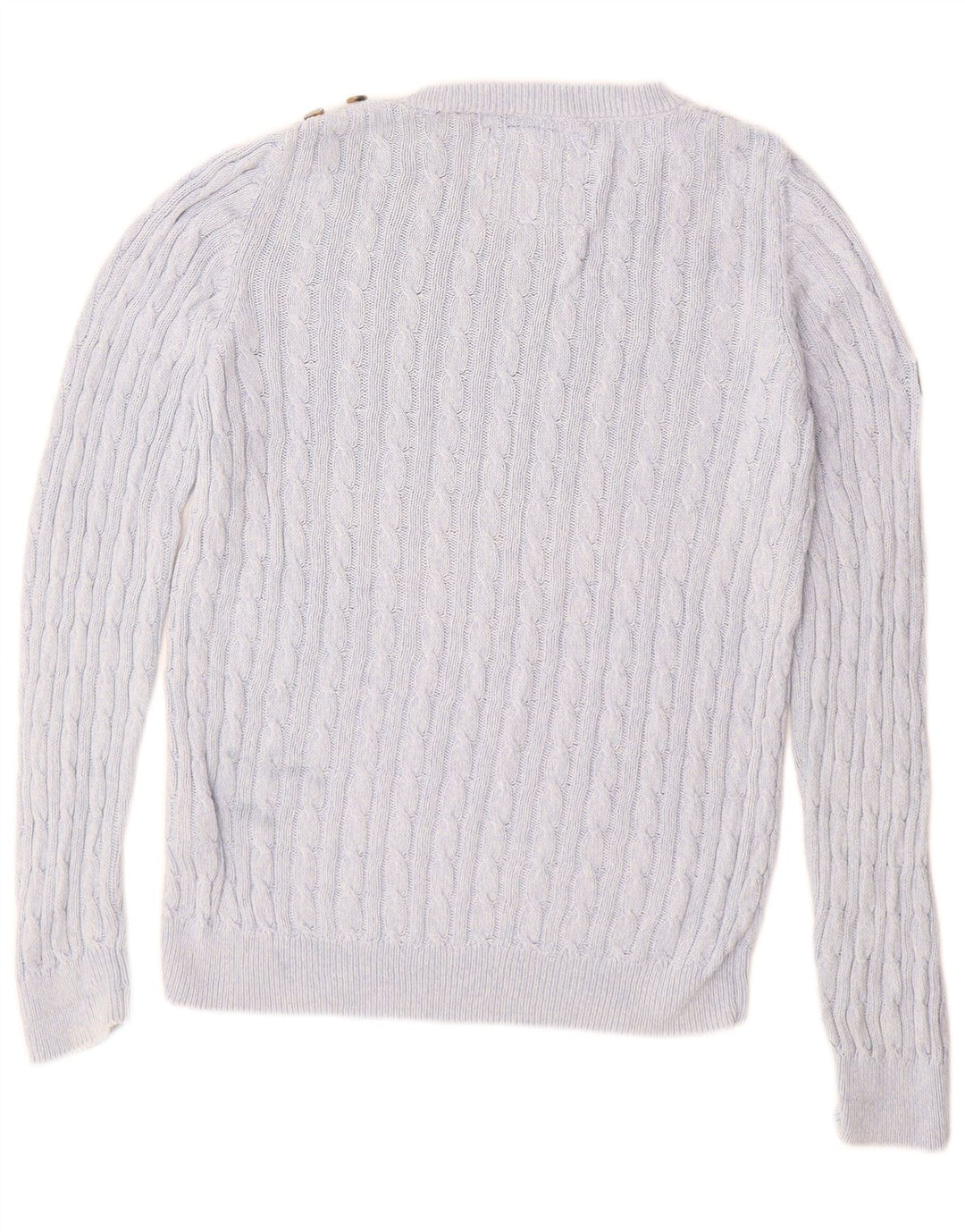 Pulover de damă SUPERDRY cu gât de barcă din bumbac mare albastru UK 14