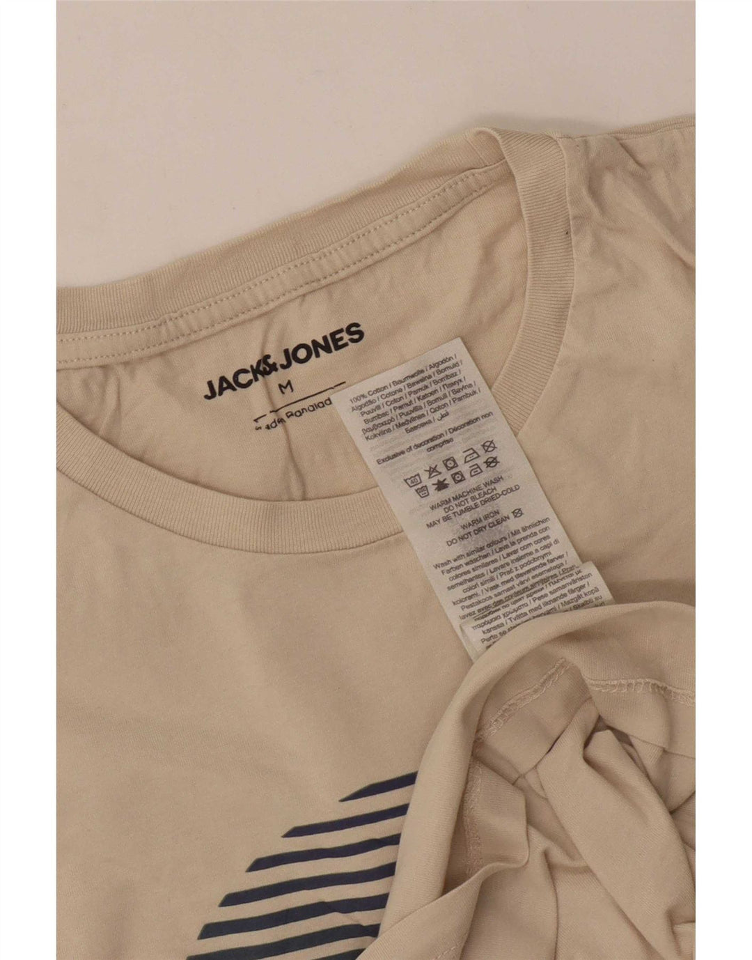 Tricou cu grafic Jack & Jones pentru bărbați Top mediu din bumbac alb