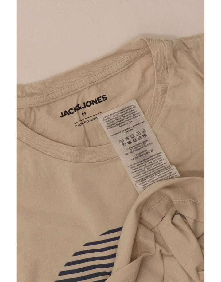 Tricou cu grafic Jack & Jones pentru bărbați Top mediu din bumbac alb