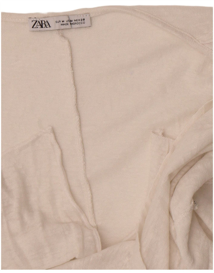 Bluză fără mâneci pentru femei Zara UK 12 Medium White Flecked