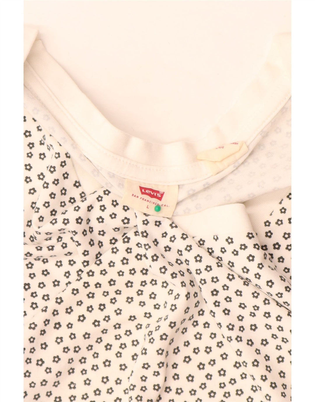 Tricou pentru femei Levi's Top UK 16 Large White Spotted Bumbac
