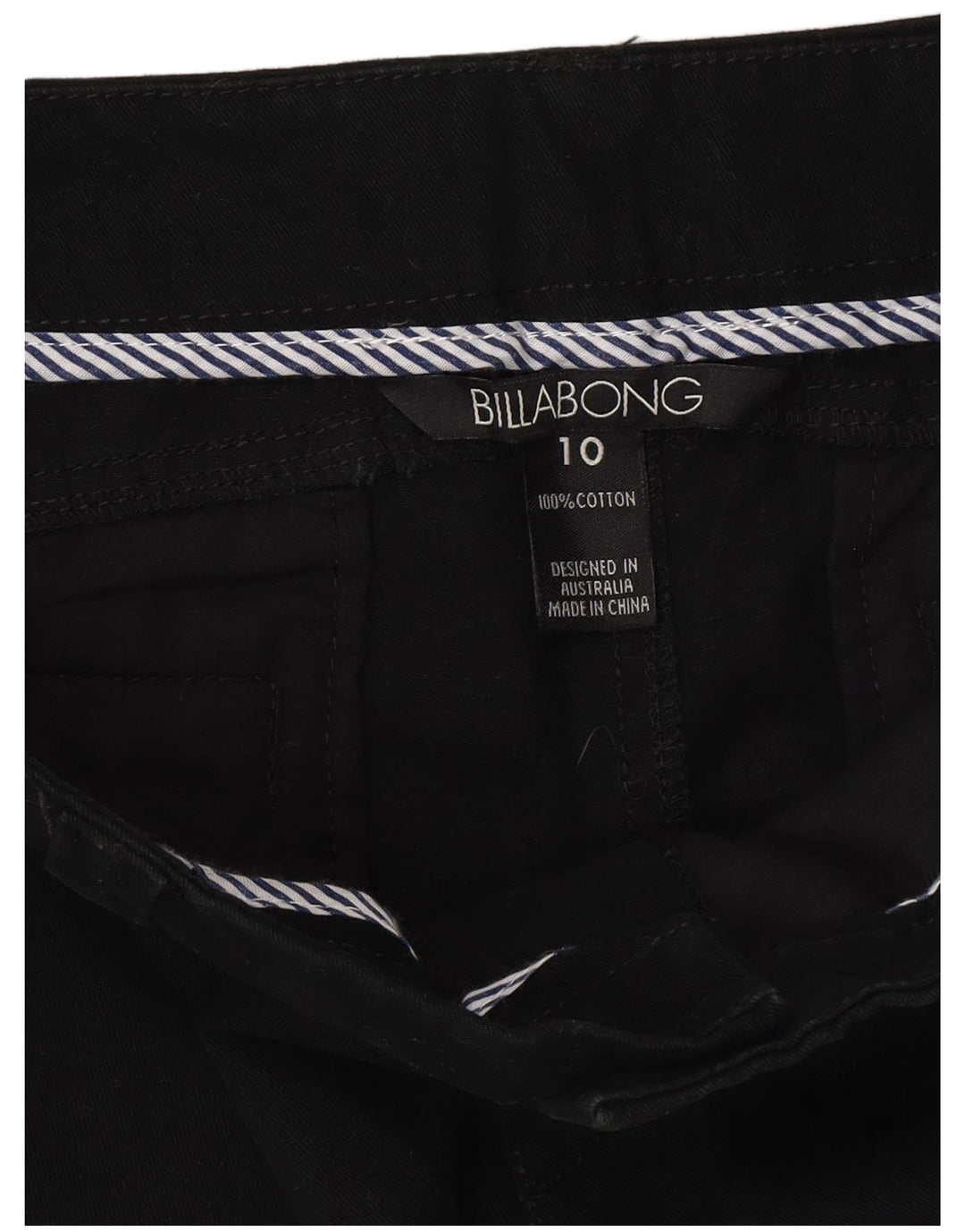 Pantaloni caldi pentru femei Billabong US 10 Large W32 Bumbac negru