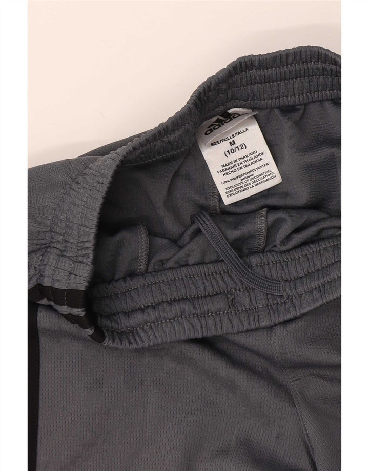 Pantaloni scurți sport pentru băieți Adidas 10-11 ani Poliester mediu gri