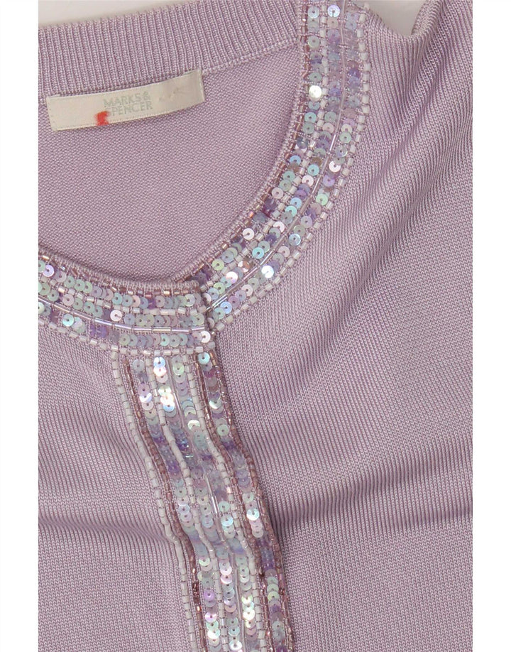 Pulover cardigan pentru femei Marks & Spencer UK 10 mic violet