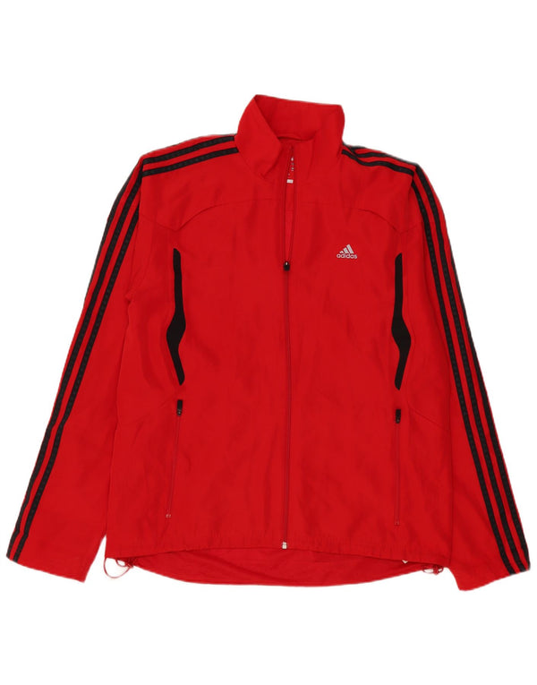 Jachetă de ploaie Climacool pentru bărbați Adidas UK 40, mare, roșu, poliester color bloc