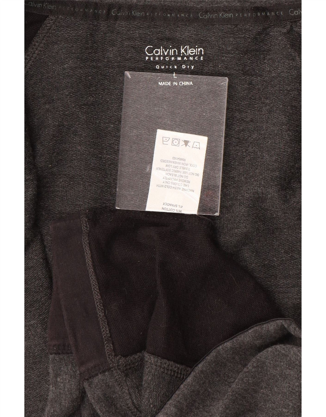 CALVIN KLEIN Jachetă de trening performanță pentru femei UK 14 Large Gri