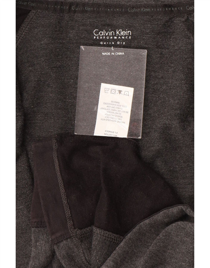 CALVIN KLEIN Jachetă de trening performanță pentru femei UK 14 Large Gri