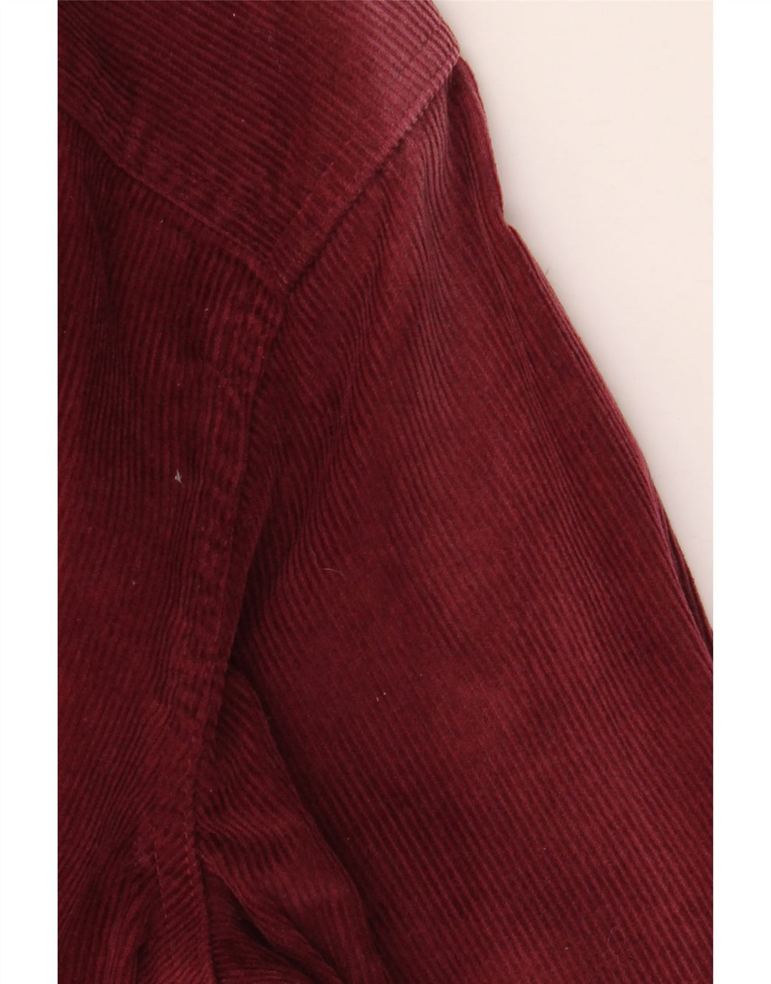 CREW CLOTHING Cămașă pentru bărbați din velur, bumbac mediu burgundy