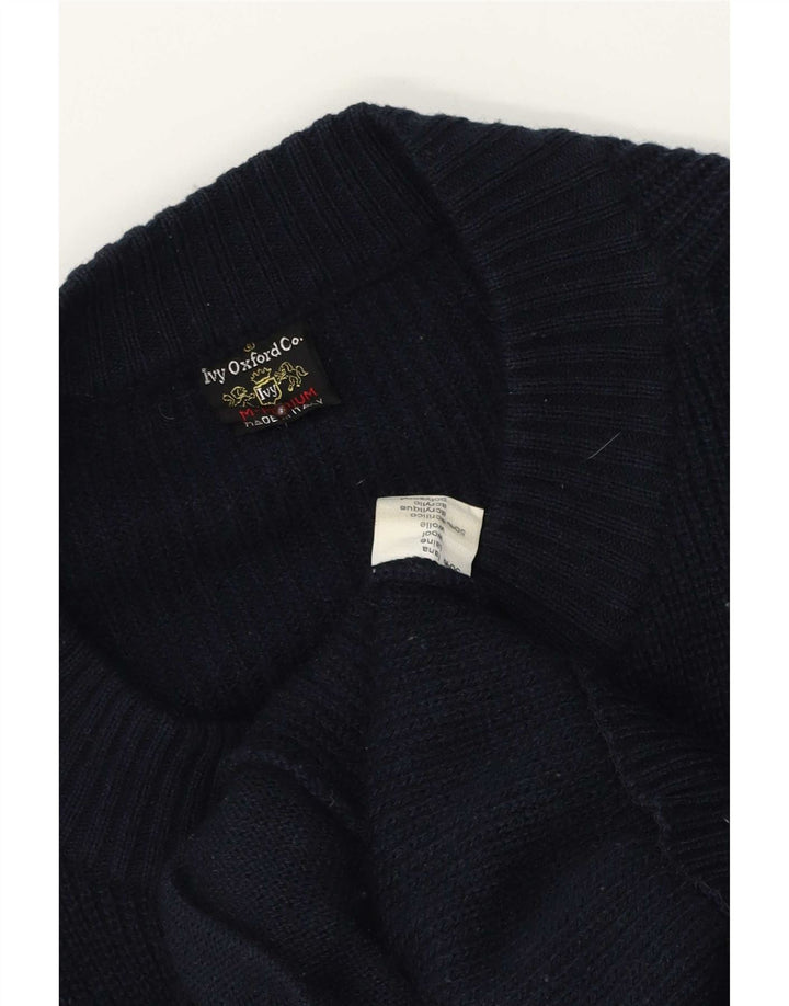 Pulover Cardigan Bărbați Ivy Oxford Lână Mediu Bleumarin