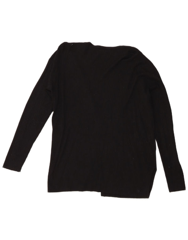 Pulover cardigan deschis pentru femei Marks & Spencer UK 14 Medium Black Viscose