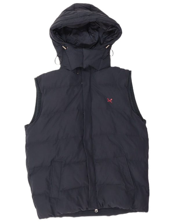 Crew Clothing Gilet căptușit cu glugă pentru bărbați UK 42 XL Bumbac bleumarin