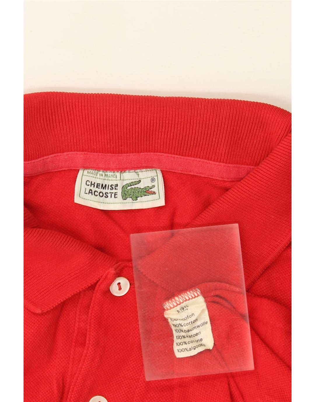 Tricou polo pentru bărbați Lacoste Mărimea 7 2XL Bumbac roșu