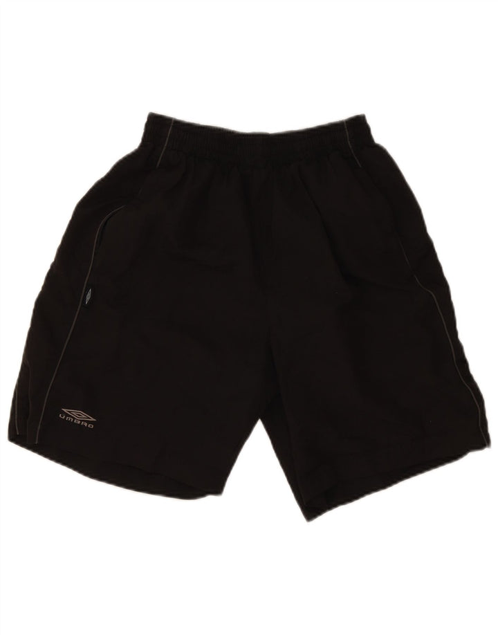 Pantaloni scurți sport Umbro pentru bărbați, poliester mediu negru