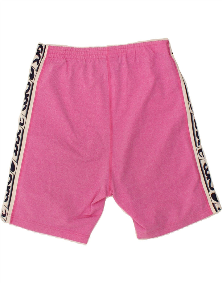 ASICS Womens Graphic Sport Shorts UK 12 Medium Pink Colourblock Polyester Vintage Asics and Second-Hand Asics from Messina Hembry 