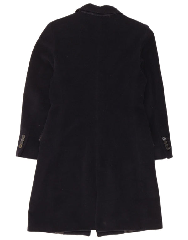Piacenza Womens Chesterfield Coat IT 38 XS Navy Blue Angora
