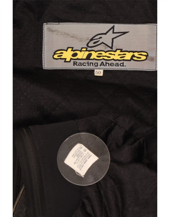 Jachetă Alpinestars din piele grafică pentru bărbați EU 50 din piele neagră medie