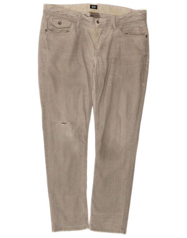 Blugi drepți obișnuiți pentru bărbați Dolce & Gabbana Tight Fit W34 L28 gri