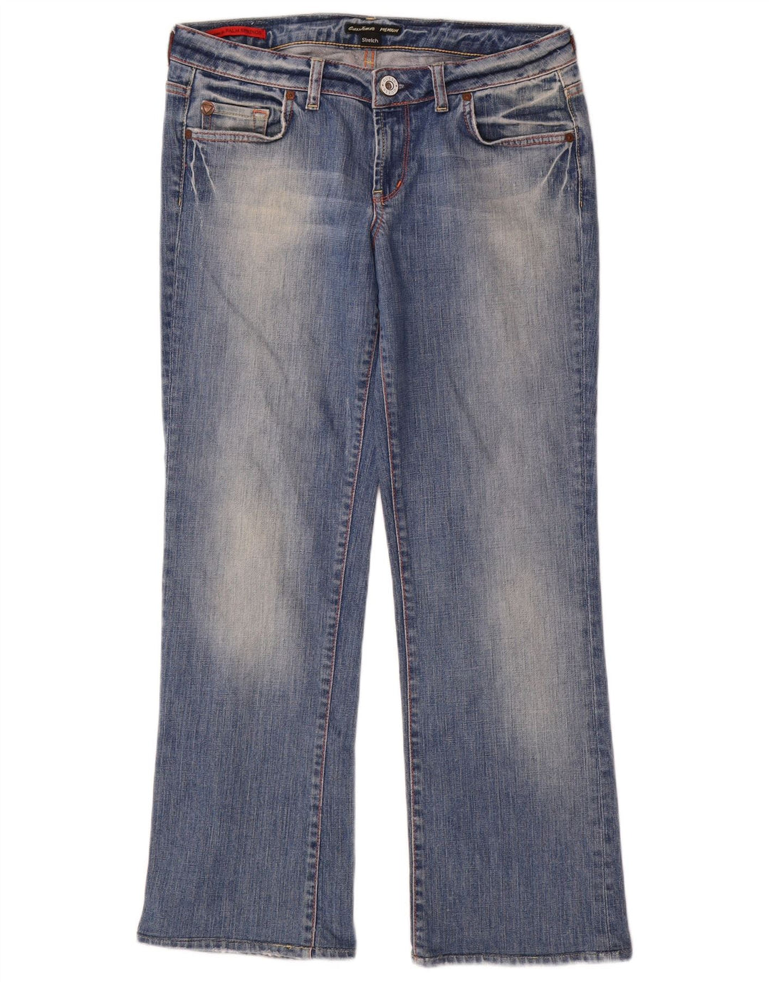 Blugi drepte pentru femei Guess W31 L28 Bumbac albastru