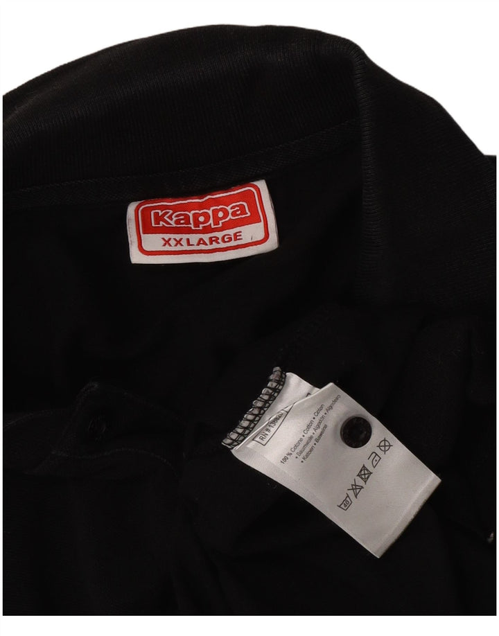 Cămașă polo pentru bărbați Kappa 2XL bumbac negru