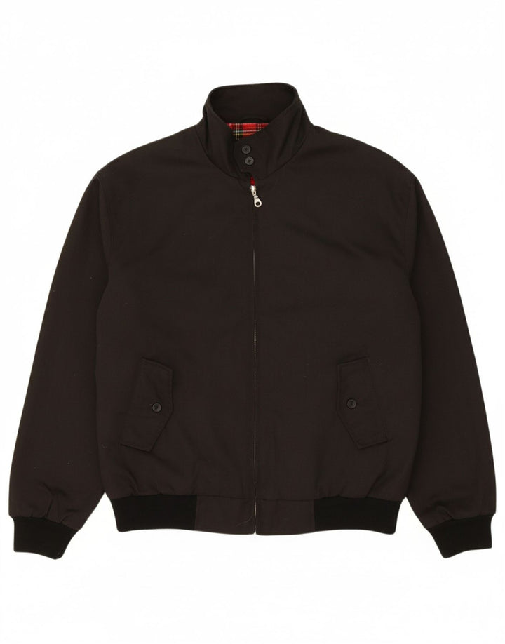 VINTAGE Mens Bomber Jacket UK 42 XL Black Polyester