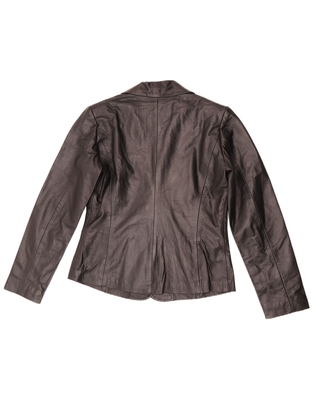 Jachetă vintage din piele cu 2 nasturi pentru femei UK 10 Small Black