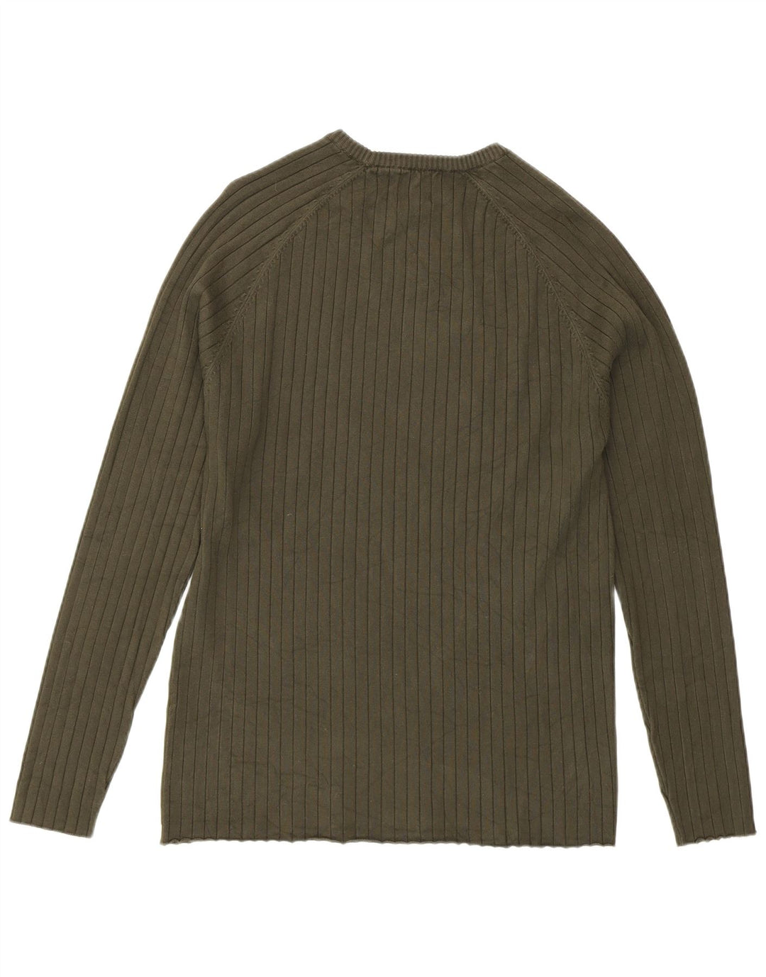 Pulover pentru bărbați Zara, cu gât crew, kaki mediu
