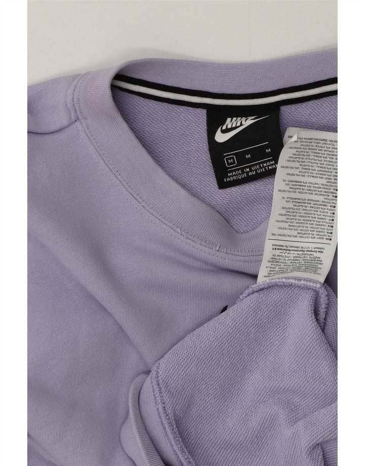 Pulover de hanorac grafic Nike pentru femei UK 14, bumbac violet mediu